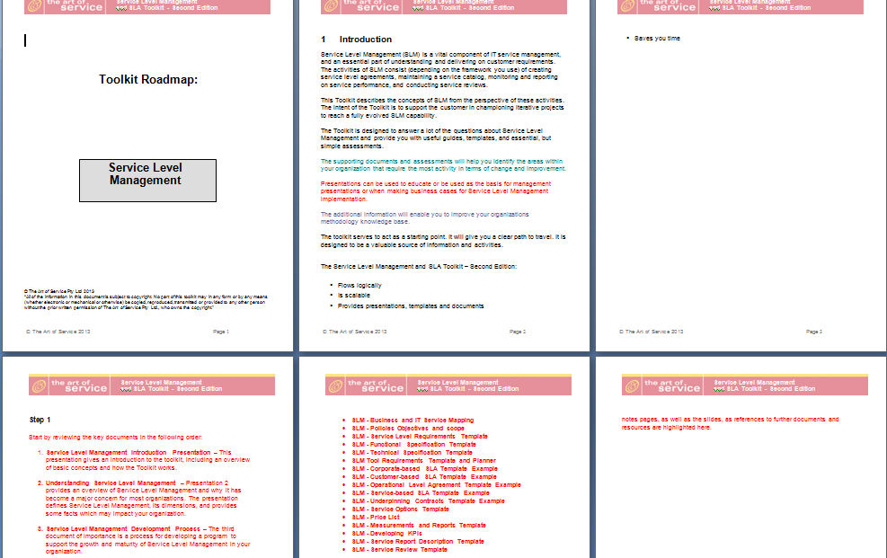 service level management and sla toolkit second edition sla template